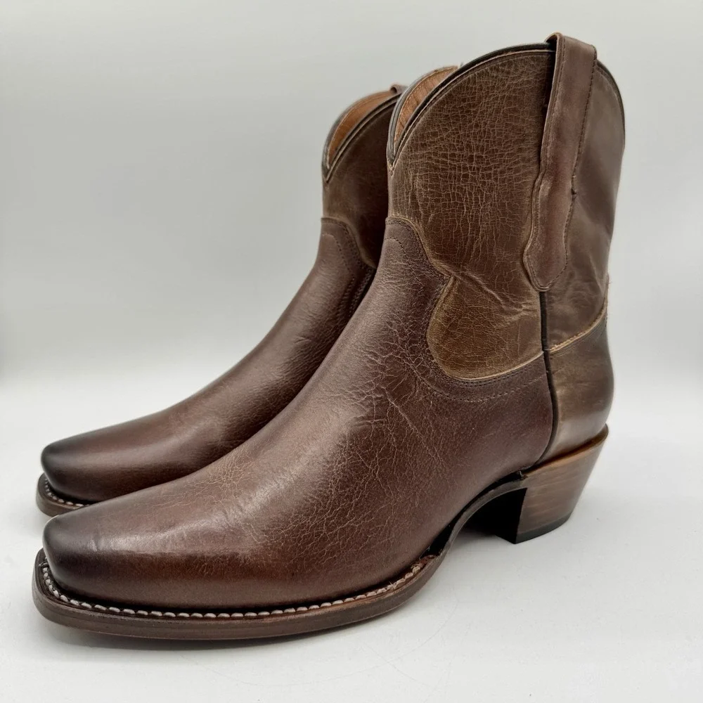 Cleo Wolf Fern Boots Women's Size 11‎ Distressed Chocolate Brown Leather